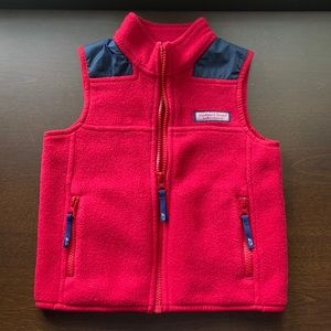 Vineyard Vines 3T red fleece vest